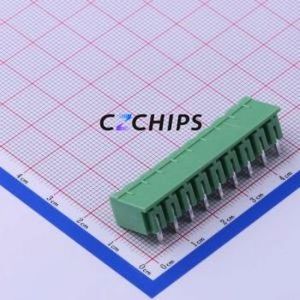 KF2EDGRC-5.0-9P Plug-in Terminal Block Bent Lead Through Hole,P=5mm Connector Board-to-Board / Socket - Closed 1x9P 5mm Green - Product Image 2
