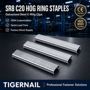 Agrafes robustes de qualité industrielle SR8 C20 <span class=keywords><strong>pour</strong></span> sièges de voiture, matelas, gabions et clips de fermeture de treillis métallique - Product Image 3