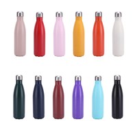 Bouteille d'eau isotherme de 17 oz style Cola, double paroi en acier inoxydable 304, thermos de voyage sous vide, gobelet personnalisé avec logo – Vente en gros
