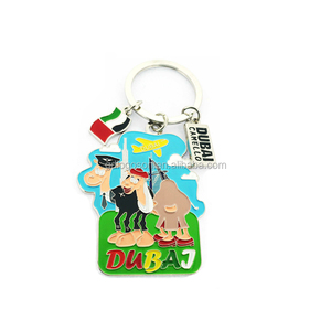 Porte-clés souvenir de Dubaï, Burj Al Arab, cadeau souvenir, porte-clés plaqué or, porte-clés rotatif en forme de tour Burj Khalifa de Dubaï - Product Image 3