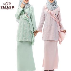 ชุดเดรสลายดอกไม้ทันสมัยสไตล์มาเลเซีย,ชุด Jilbab <span class=keywords><strong>Baju</strong></span> <span class=keywords><strong>Kurung</strong></span> Salwar Kameez สำหรับผู้หญิง - Product Image 5