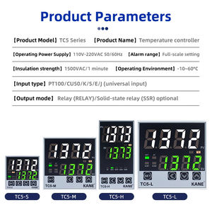 سلسلة كين TC5 100-240VAC/J/R/S/B/E/N/T/<span class=keywords><strong>PT100</strong></span> الإدخال/الإخراج sr تتابع ذكي - Product Image 4