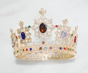 Couronnes de concours de beauté en or et argent, couronnes de reine en diamant, diadèmes pour filles, vente en gros d'usine, <span class=keywords><strong>pas</strong></span> <span class=keywords><strong>cher</strong></span>, personnalisable, assortiment complet - Product Image 5