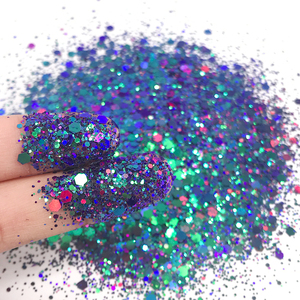 Poudre flash scintillante caméléon <span class=keywords><strong>rouge</strong></span> en vrac vente en gros fournitures pour ongles paillettes à changement de couleur - Product Image 4