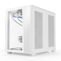 Boîtier de jeu AntarcChill ATX avec panneau frontal et latéral entièrement en verre, prend en charge le refroidissement liquide supérieur et inférieur et 10 ventilateurs