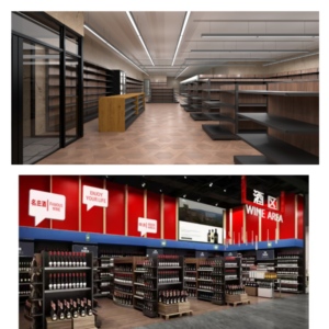 Strong Loading Capacity Metal Liquor Store Shelving for Heavy Bottles - Product Image 1