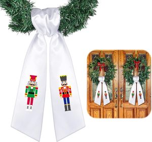 Nœud personnalisé pour porte de chambre de garçon, Nœud brodé pour couronne de fête prénatale, Décoration personnalisée pour chambre de bébé, Nœud d'annonce de naissance motif cheval à bascule - Product Image 4