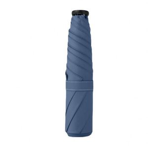 Parapluie ultra-léger à 5 baleines en fibre de carbone, nouveau style, couleur unie, compact, portable, pliable, protection solaire, personnalisable - Product Image 5