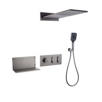 Mitigeur de douche moderne en laiton finition bronze avec thermostat, cartouche céramique, 2 fonctions eau chaude/froide