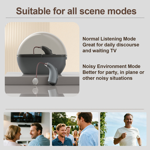 高度なデジタル充電式調整可能<span class=keywords><strong>2</strong></span>チャンネル補聴器高齢者向け優れた騒音低減技術長持ち - Product Image 5