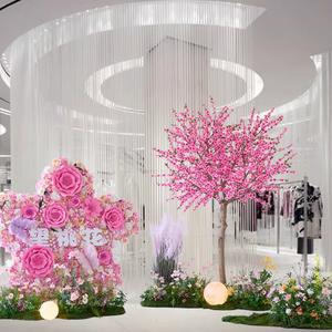 Arbre artificiel de <span class=keywords><strong>fleurs</strong></span> de pêcher, ornement paysager, arbre paysager commercial extérieur/intérieur de grande taille, plante verte - Product Image 1