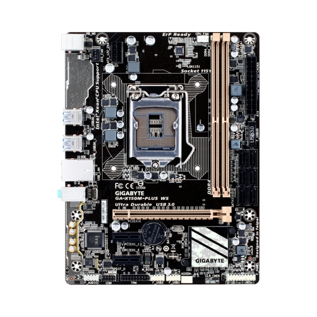 Good Conditions GIGABYTE X 150M-PLUS WS Desktop Motherboard Support 6/7th Gen LGA1151 Double Channel DDR4 64GB SATA Ports