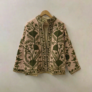 Chaqueta Texturizada de Algodón Premium Hecha a Mano para Mujer, Costuras Precisas, Ajuste Cómodo, Chaqueta Étnica para Otoño y Primavera - Product Image 1