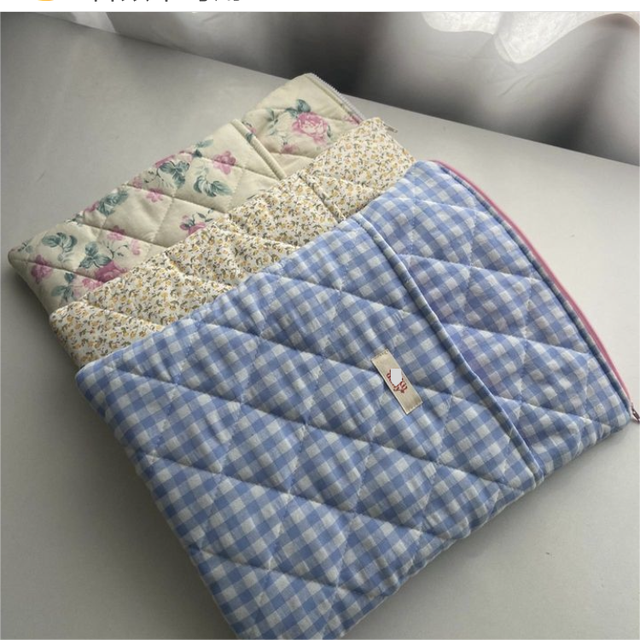 6-7 Inch Mini Floral Quilted Laptop case ipad Padded Cover Pouch Flower Protective Ereader Tablet Sleeve for Kindle