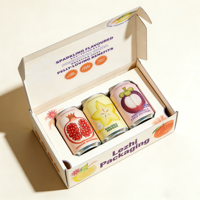 Boîte d'expédition ondulée beige pour 3 bouteilles, avec logo estampé or, pour emballage cadeau de jus et de vin, en carton ondulé recyclé