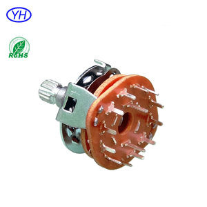 Mẫu miễn phí kim loại vòng trục 25mm 1 cực 3 vị trí 4 vị trí <span class=keywords><strong>12</strong></span> vị trí Điện áp Selector <span class=keywords><strong>Alpha</strong></span> rs25 chuyển đổi quay - Product Image 1