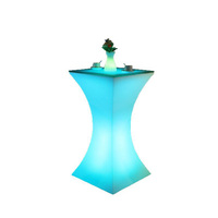 Nouvelle arrivée : table de bar lumineuse LED, carrée, haute, pour extérieur, pour discothèque et événements