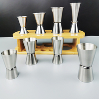 Outil de Bar en acier inoxydable Double face anneau de tête 20/40 30/60ml tasse à mesurer le vin cuivre or cuivre Cocktail BarJigger