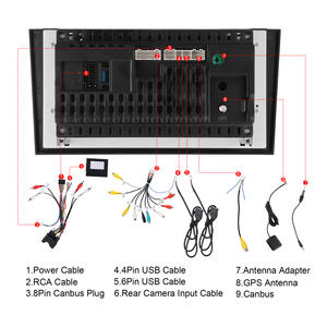 Podofo 7 "4 + 64G 2 Din Android Autoradio GPS intégré USB sans fil Carplay/Android Auto Wifi/EQ Car Audio pour <span class=keywords><strong>Audi</strong></span> A6 C5/S6/<span class=keywords><strong>RS6</strong></span> - Product Image 4