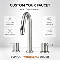 Robinet de lavabo à 2 poignées et 3 trous pour salle de bain, expédition rapide depuis l'entrepôt américain