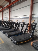 Gimnasio comercial Fitness Corredor de aire plegable Sin energía Pantalla LED no motorizada Tipo de conducción mecánica Cinta de correr curvada