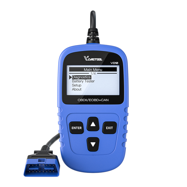 VDIAGTOOL VD10 OBD2 Scanner Car Code Reader READ/CLEAR CODES & DTC LOOKUP Car Engine Fault OBDII & EOBD Code Reader