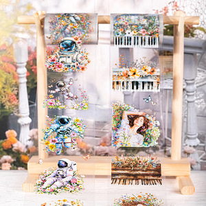 1 rouleau PET Tape Flower Sea Wandering Series Flower Theme Handbook Matériau de base - Product Image 3