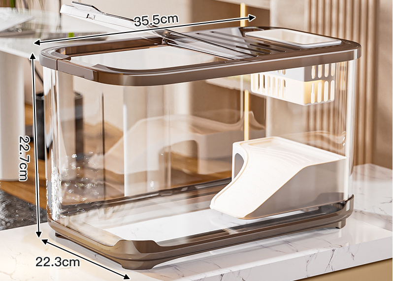 Colore marrone grande: 35,5 x 22,3 x 22,7 cm