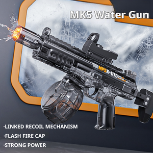 Pistolets à eau automatiques Zhorya <span class=keywords><strong>MP5K</strong></span>, jouets, pistolet à eau électrique avec crosse rétractable et réglable pour la piscine d'été - Product Image 2