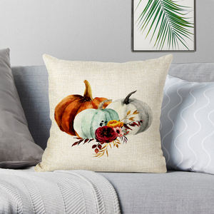 Fundas de Almohada Decorativas con Estampado Cuadrado de Calabaza de Halloween, Hoja de Arce Otoñal y Casa Encantada para Uso en el Hogar y Hoteles - Product Image 6