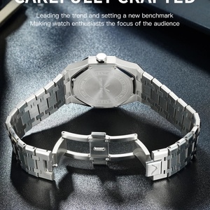 Nuevo Reloj de Pulsera de Cuarzo de 38 mm para Hombre 2025, Cristal de Zafiro Luminoso, Reloj Ultrafino de Acero Inoxidable, Resistente al Agua 50 m - Product Image 4