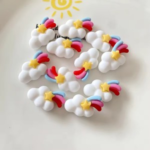 Dessin animé mignon mini résine accessoires bricolage étui de téléphone portable cheveux autocollant chapeau décoration flatback arc-en-ciel nuage <span class=keywords><strong>slime</strong></span> charme - Product Image 5