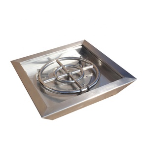 Acier inoxydable Personnalisé <span class=keywords><strong>Brasero</strong></span> Carré Foyer au <span class=keywords><strong>Gaz</strong></span> Ou GPL Foyer Avec Feu Rond Brûleur à Anneau - Product Image 1