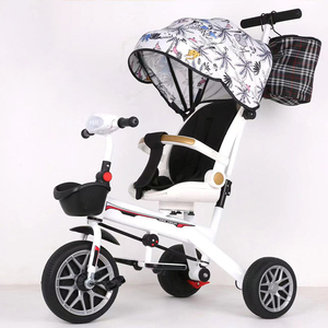 Nouveau tricycle à cadre métallique de luxe pour enfants avec pare-soleil et barre de poussée/tricycle à 3 roues pour enfants poussette pliante - Product Image 5