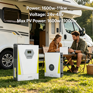 สำรองอินเวอร์เตอร์พลังงานแสงอาทิตย์ความถี่สูง24V 48V เข้ากันได้90-500VDC อินพุต PV กว้าง3KW-11KW ไฟฟ้า PV 100A-150A ชาร์จพลังงานแสงอาทิตย์ได้อย่างรวดเร็ว - Product Image 5