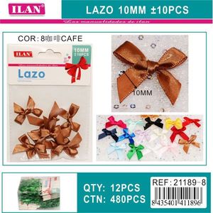 Fiocchi in nastro color caffè da 10 mm di Ilan Lazo per artigianato e decorazioni - Product Image 1