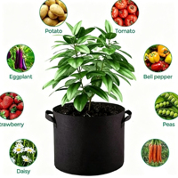 Sacs de culture modernes en feutre Horyard, épais, respirants, biodégradables, écologiques, durables, avec poignées, pour jardin, fleurs et pépinières