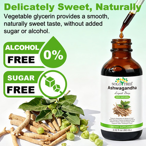 Gotas Líquidas de Ashwagandha SOLOTREE con Extracto de Plantas para Aliviar el Estrés, Calmar, Mejorar el Pensamiento, la Concentración y Equilibrar el Estado de Ánimo - Product Image 5