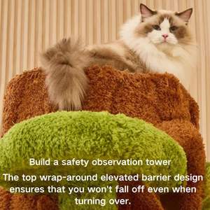 Casa de Madera Estable para Mascotas Skytree con Juguete Oscilante para Gatos y Columna de Enredadera para Escalar, Dormir y Descansar, Previene que los Gatos Arañen - Product Image 6