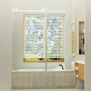 Shower Stall Apartment Sliding Support Custom Corner 3 Sided Tempered Glass Brushed Aluminium Alloy Modern Customized Straight