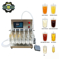 Machine de remplissage semi-automatique réglable de haute précision pour sachets souples à bec verseur en acier inoxydable pour boissons