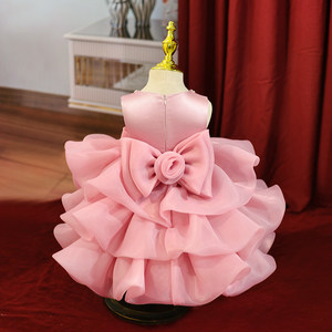 Abito da Principessa per Primo Compleanno, Vestito da Cerimonia con Fiori per Bambine, Costume da Ballo per Natale, Abbigliamento per Bambini all'Ingrosso - Product Image 4