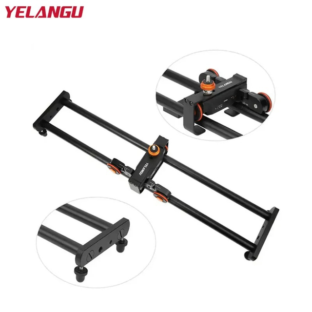For YELANGU 60cm Aluminium Alloy Camera Video Track Dolly Rail L4X Motorized Electric Slider Wireless Remote Control for Camera