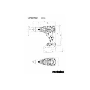 Metabo-602360660 SB 18 LTX BL I - 18V สว่านไร้สาย (พร้อมแบตเตอรี่5,5 ah 2ก้อนและเครื่องชาร์จ) - Product Image 5