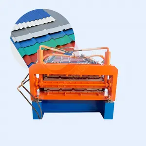 2 In 1 Colored Roof Sheet Roll Former Price GI Cladding Sheet Making Machine Aluminum Roll Forming Machine