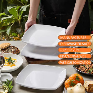 <span class=keywords><strong>Assiette</strong></span> à Salade <span class=keywords><strong>Blanche</strong></span> en Mélaminé Incassable de Haute Qualité, <span class=keywords><strong>Assiette</strong></span> <span class=keywords><strong>Carrée</strong></span> en Mélaminé pour Hôtel - Product Image 1