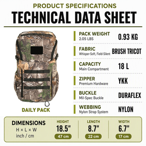 GAF Brush Tricot <strong>18L</strong> DWR Waterproof Camo Tactical Shooting Rucksack Gear Hunting Day Pack Bag <strong>Backpack</strong> with Gun Holder - Product Image 5