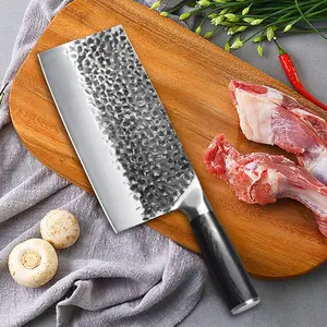 kasap cleaver bıçak Suppliers-Yüksek manganez profesyonel mutfak et Cleaver bıçak Pakka ahşap saplı paslanmaz çelik çin kasap şef bıçağı