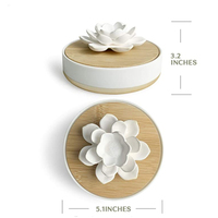 Diffuseur à Roseaux en Céramique Fleur Sola, Parfum d'Intérieur en Forme de Bouteille pour Salle de Bain Cuisine, Mariages Voyages et Fêtes