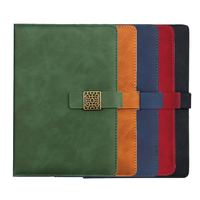 Agenda de bureau de haute qualité en cuir PU relié en couverture rigide A5, personnalisable avec impression en relief, logo promotionnel, carnet personnalisé